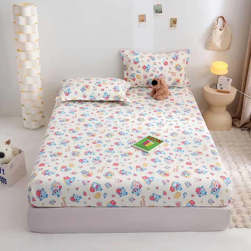 Yuan sheng Home Textiles Cartoon Dog 40s Cotton. Blue cat 193cm/203cm heightened version — image 4