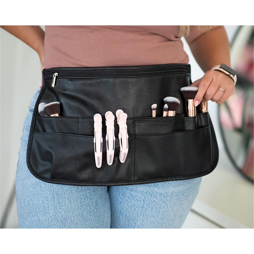 Hairstylist Waist Belt with Shears Pouch, Professional Hair Stylist & Makeup Brush Belt Salons Cosmetology Groomers Hairdresser Barber Waist Bag(Storage bag — image 3
