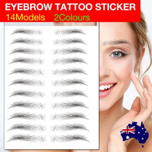 3D Waterproof Eyebrow Tattoo Sticker Hair-Like Natural Brows for Sparse Eyebrows - E10 — image 2