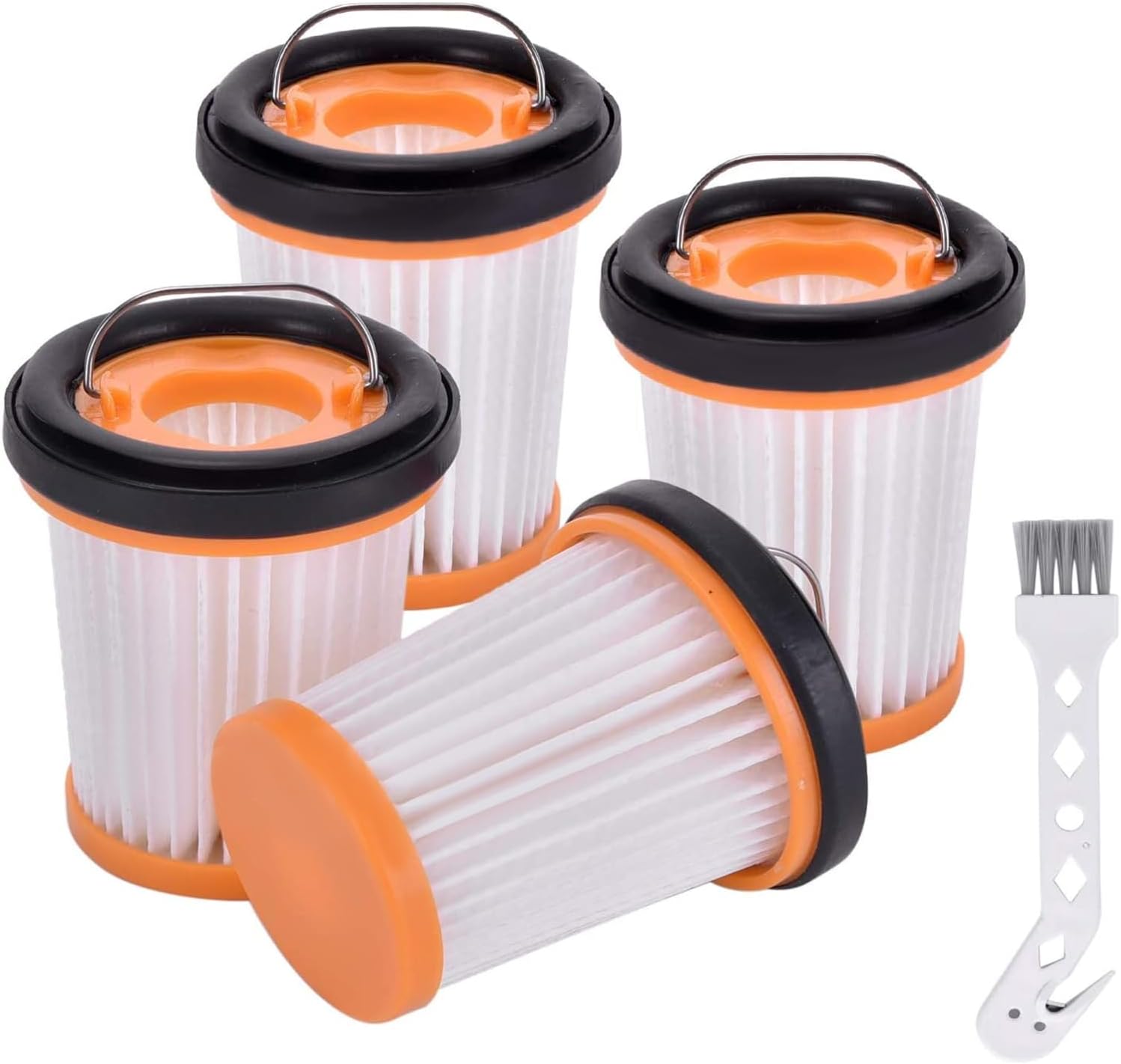 4 Pack WV201 Wandvac Filter Replacement for Shark ION W1 S87 Cordless Handheld Vacuum WV200, WV201, WV205, WV220, WV221, WV250, WV251, UV200CCO. Compare to