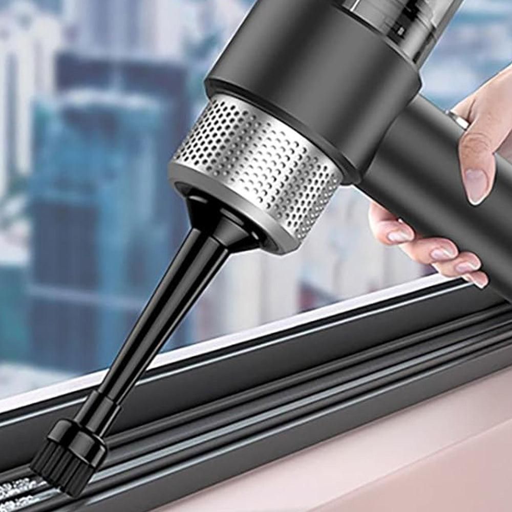 4-in-1 Handheld Car Vacuum Cleaner Portable Cordless Air Duster with LED Light for Car Home Office Black โ image 5