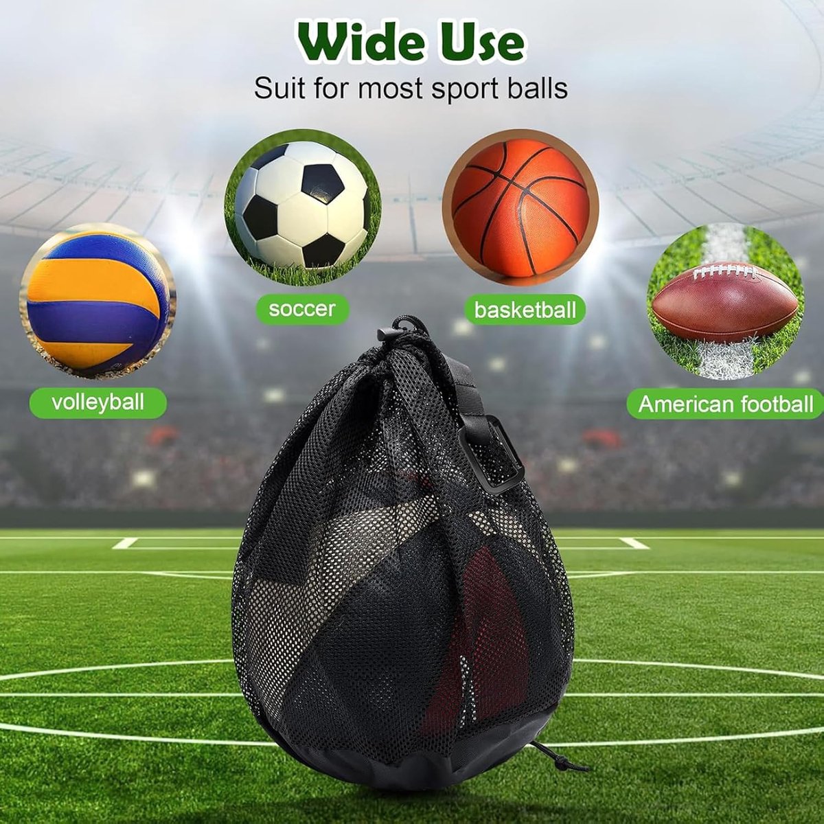 16L - Ball Net Bag - Basketball Mesh Bags - Ball Bags - portable net backpacks - basketball backpacks - soccer bags - sports bag - portable bag for basketball — image 6