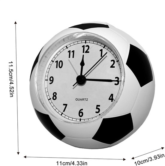 Football Alarm Clock - Silent Non-Ticking Desk Clock | Kids Bedside Clock | Cute football design, easy-to-read analog display, perfect for kids' bedrooms โ image 6