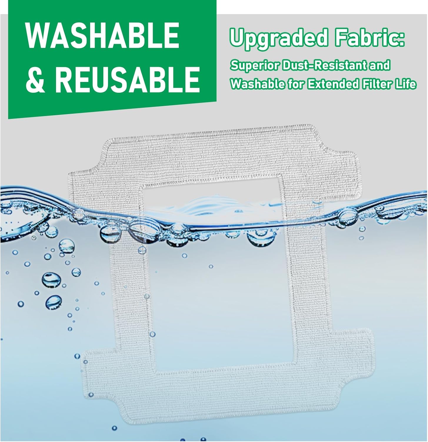 Winbot W2 Pro Replacement Mop Pads - 12 Pcs Washable & Reable Cleaning Cloths Compatible with Ecovacs Winbot W2 Omni, W1 Pro, W2 Pro Window Vacuum Cleaner — image 5