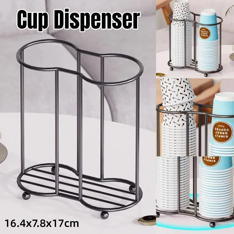 Desktop Water Cup Holder Paper Cup Pickup Stand Storage Organizer for Cups