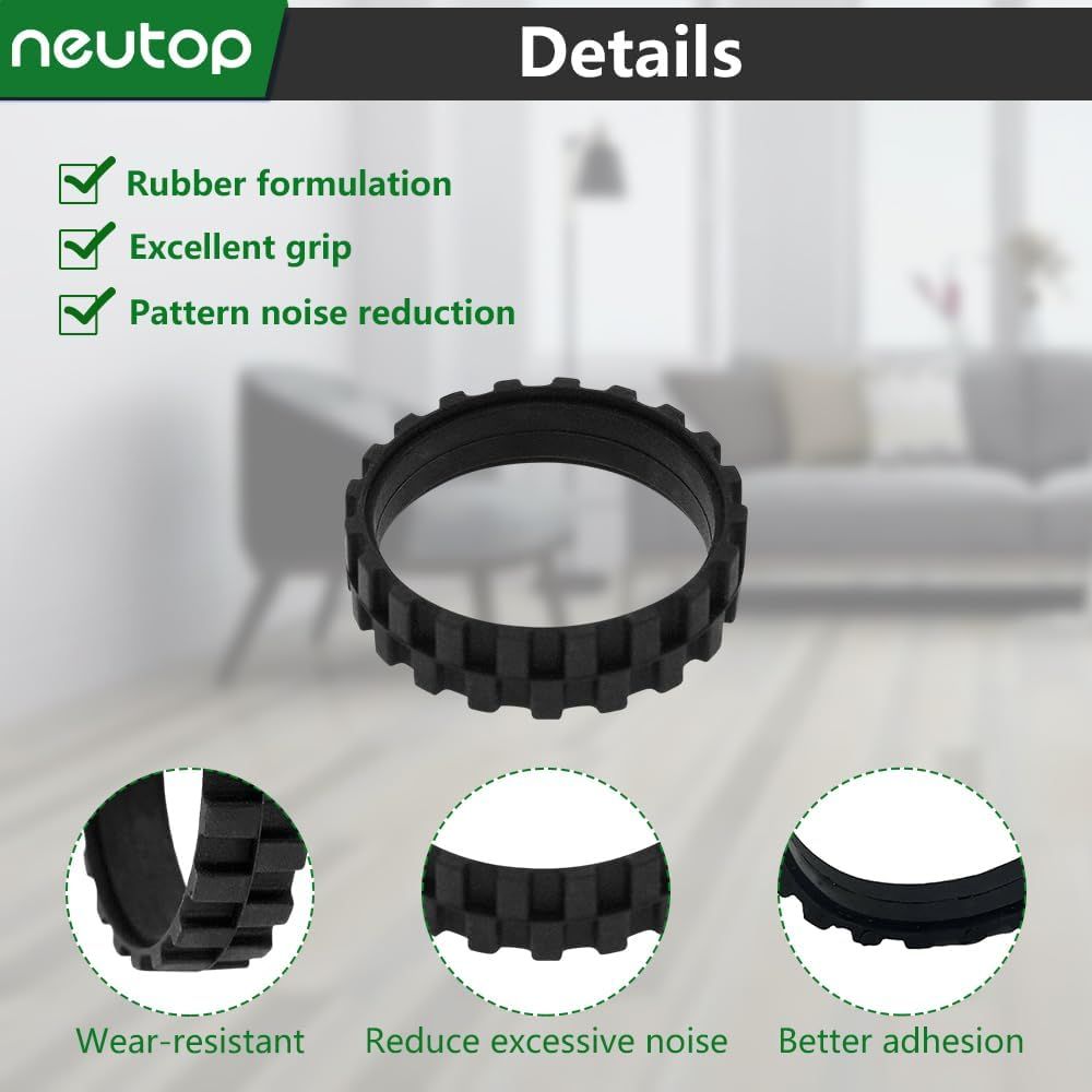 Replacement Rubber Wheel Tires Compatible with iRobot Roomba 500, 600, 700, 800, 900, e, i, j & S Series Models, Anti-slip, Great Adhesion and Easy Assembly — image 3