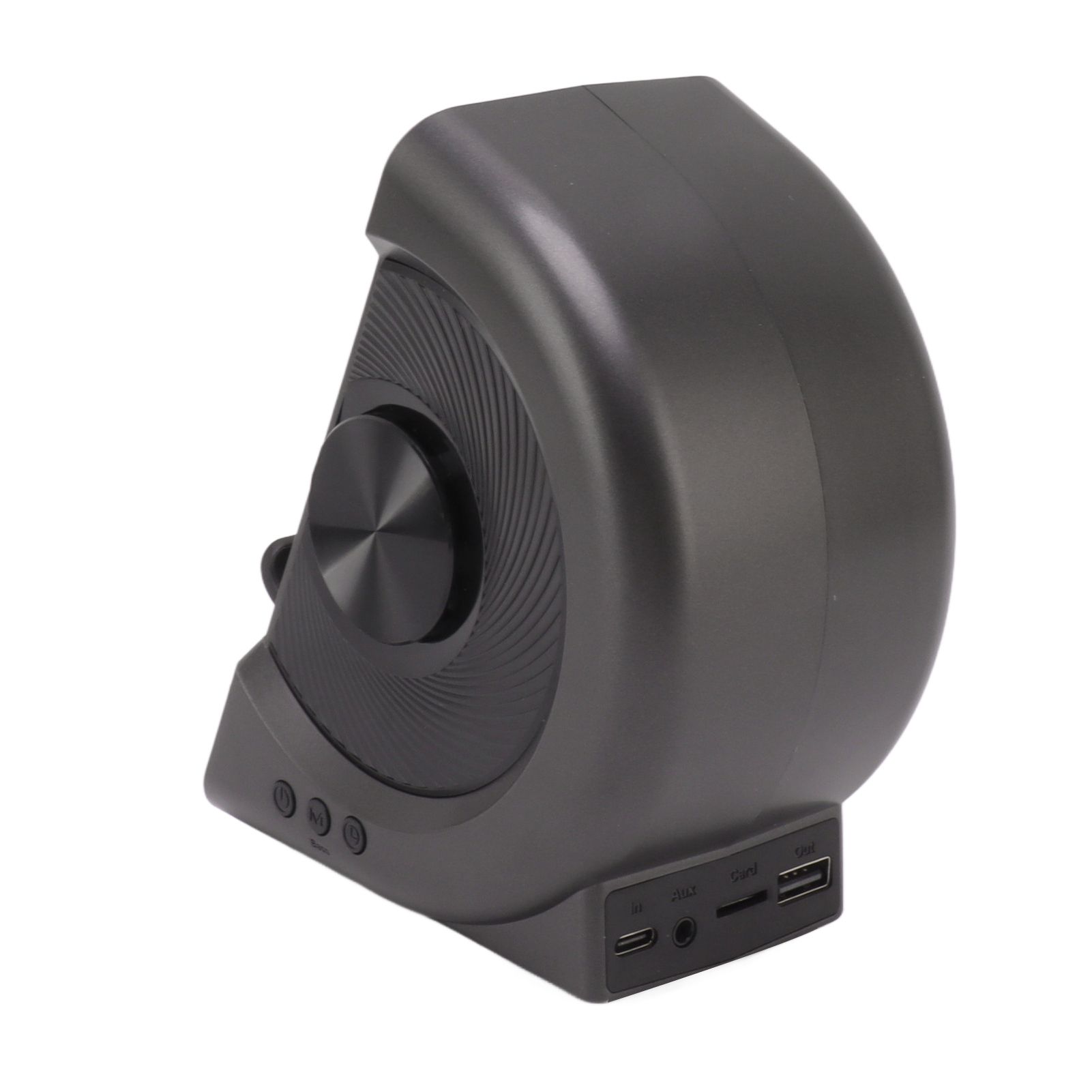 3 in 1 Bluetooth Speaker PC ABS Alarm Clock with Wireless Charging for Bedside 10W Grey — image 6