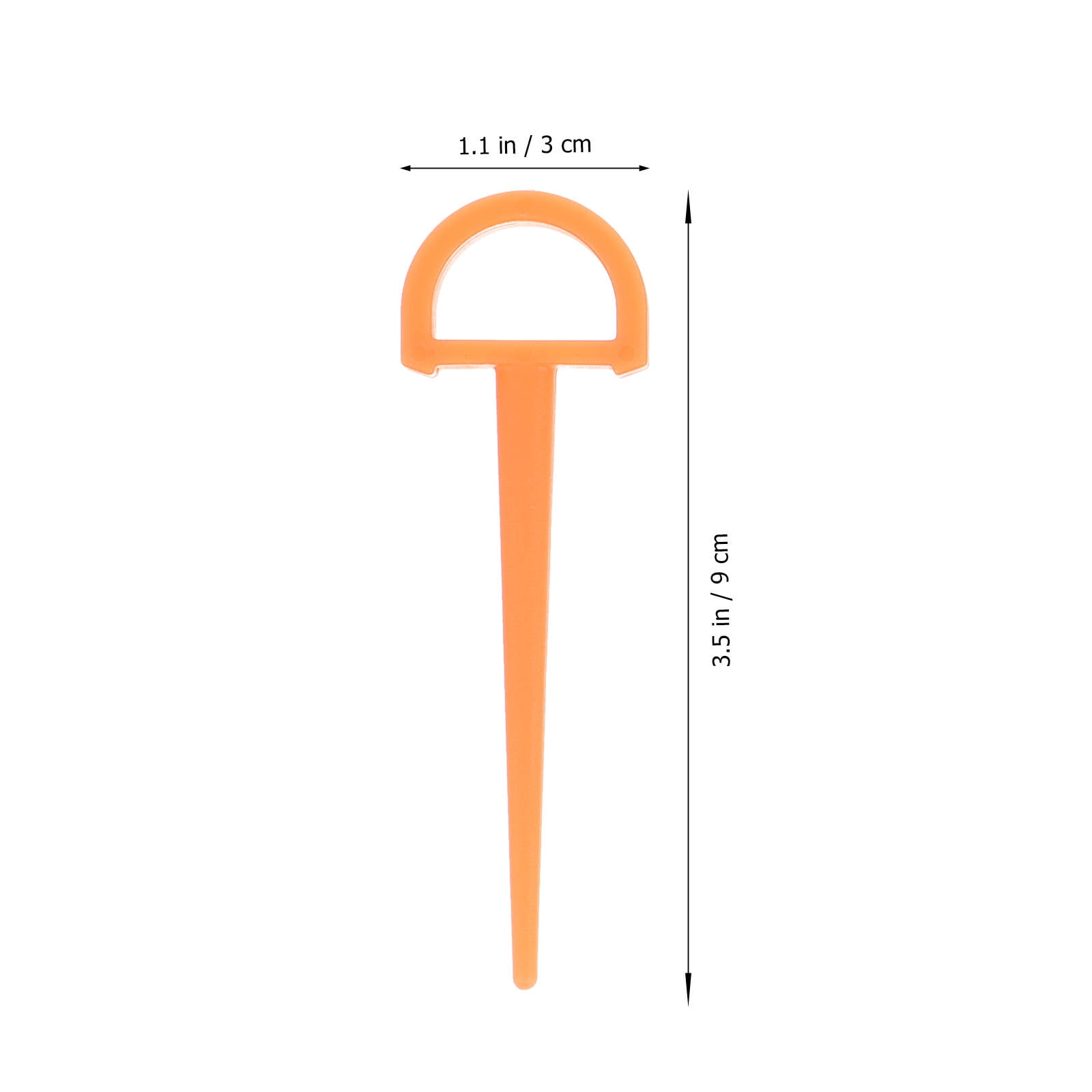 4Pcs Ground Stakes in Orange Plastic for Tents and Outdoor Gear 3.5in โ image 2