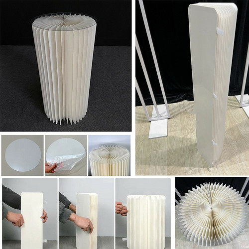 5 Hard Carboard Display Stand Round Plinth Cylinder Pedestal Wedding Flower — image 2