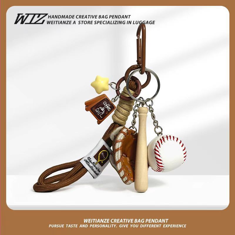 Miu-Style Baseball-Themed Couple Bag & Key Chain - baseball - Size 1 — image 6