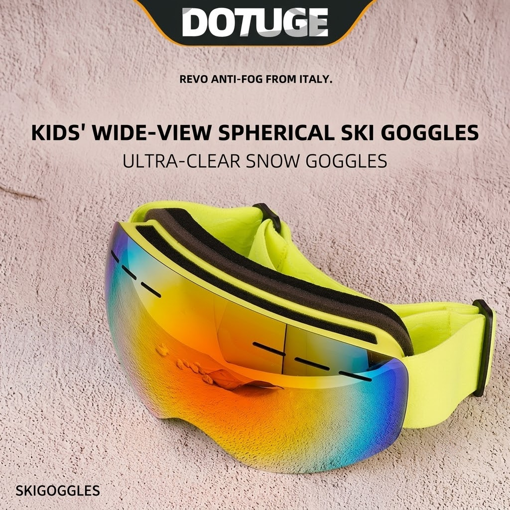 Kids Snow Goggles with Large Spherical Lens, Double-Layer Anti-Fog HD Lens, UV400 Protection, Adjustable Elastic Strap, Ideal for Skiing, Snowboarding & Winter — image 5