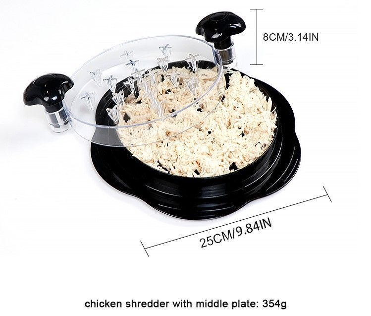 Convenient Manual Meat Shredding Tool,Cyan Interlayer Chicken Shredder Supplied with Cleaning Brush,Easy‑Clean Kitchen Supply,Christmas Halloween Home — image 4