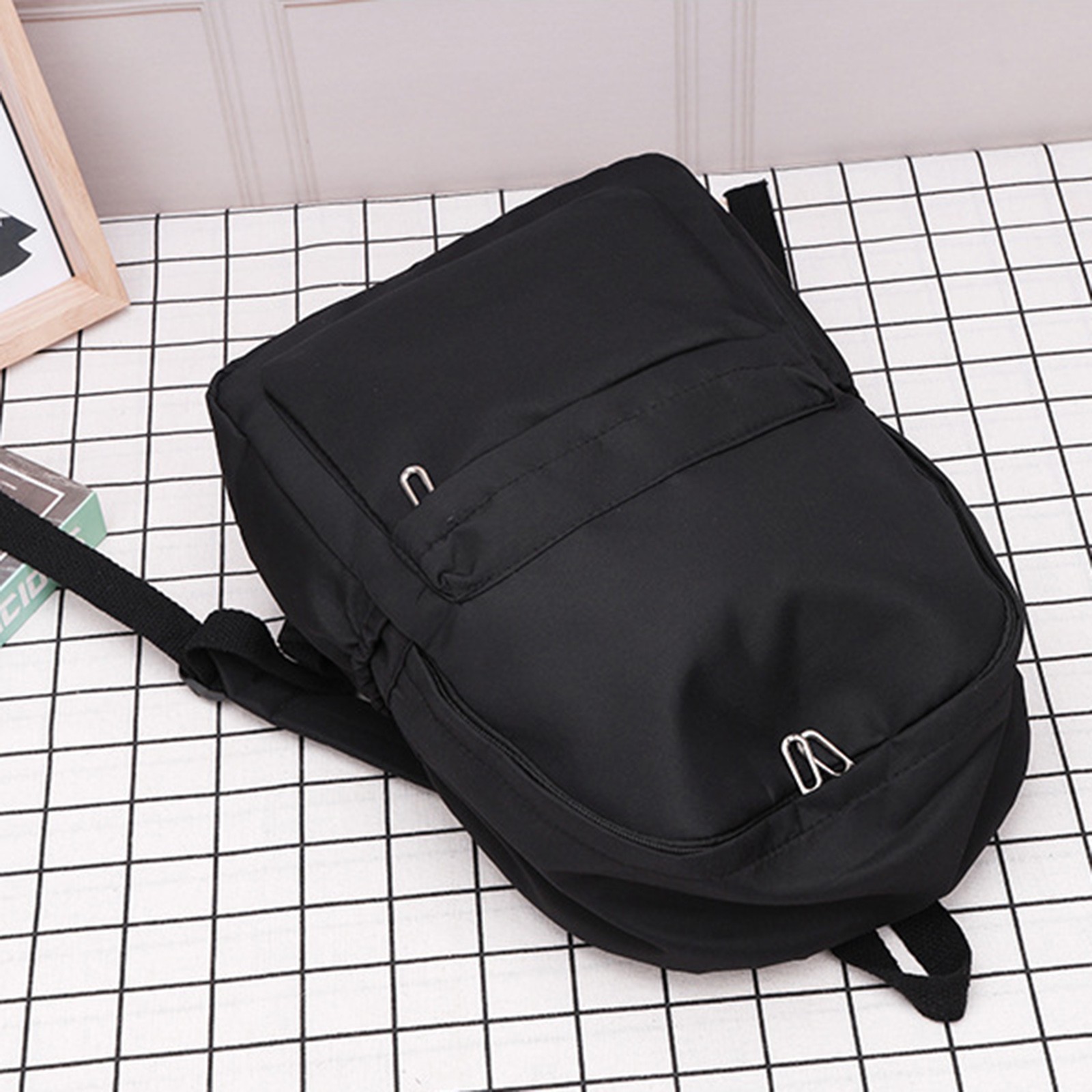1 Piece Travel Backpack with Detachable Bear Charm, Laptop Book Bag for School, Work and Daily Travel, Black 2, 21.8 × 27.9 cm — image 6