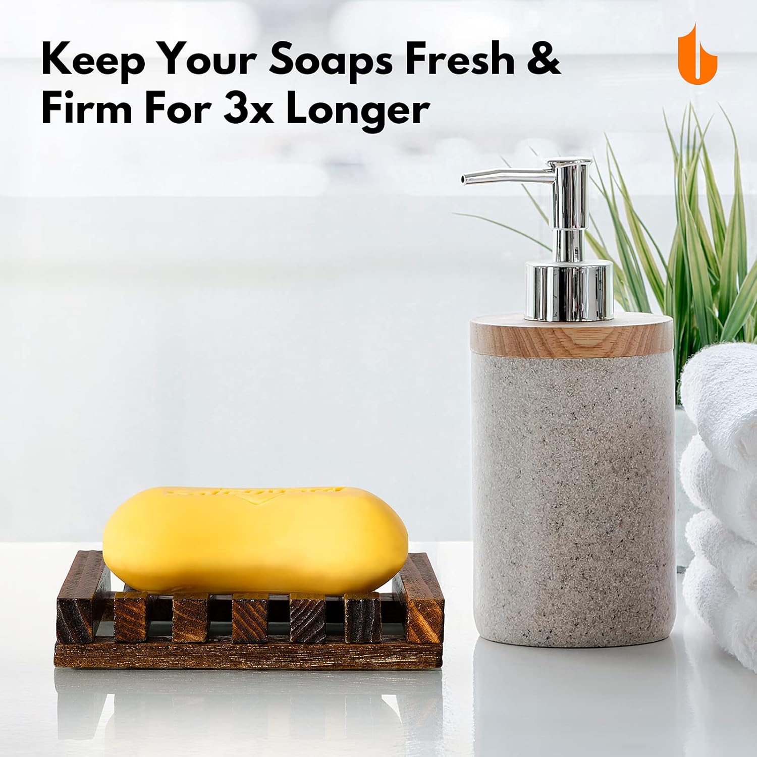 Natural Wooden Soap Dish Soap Saver Holder Soap Tray for Bathroom, Biodegradable, Zero Waste, Plastic Free, Charcoal Color โ image 3