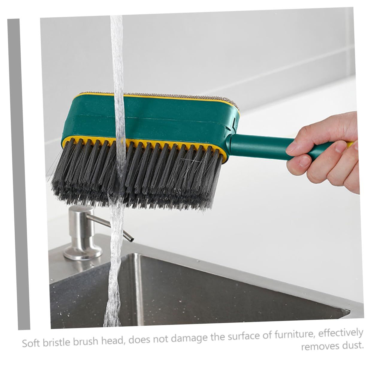 Household Dust Cleaning Brush Duster Handheld Broom Hand Brooms Kitchen Soft Rubber Clean Household Brush Cleaning Brush — image 3