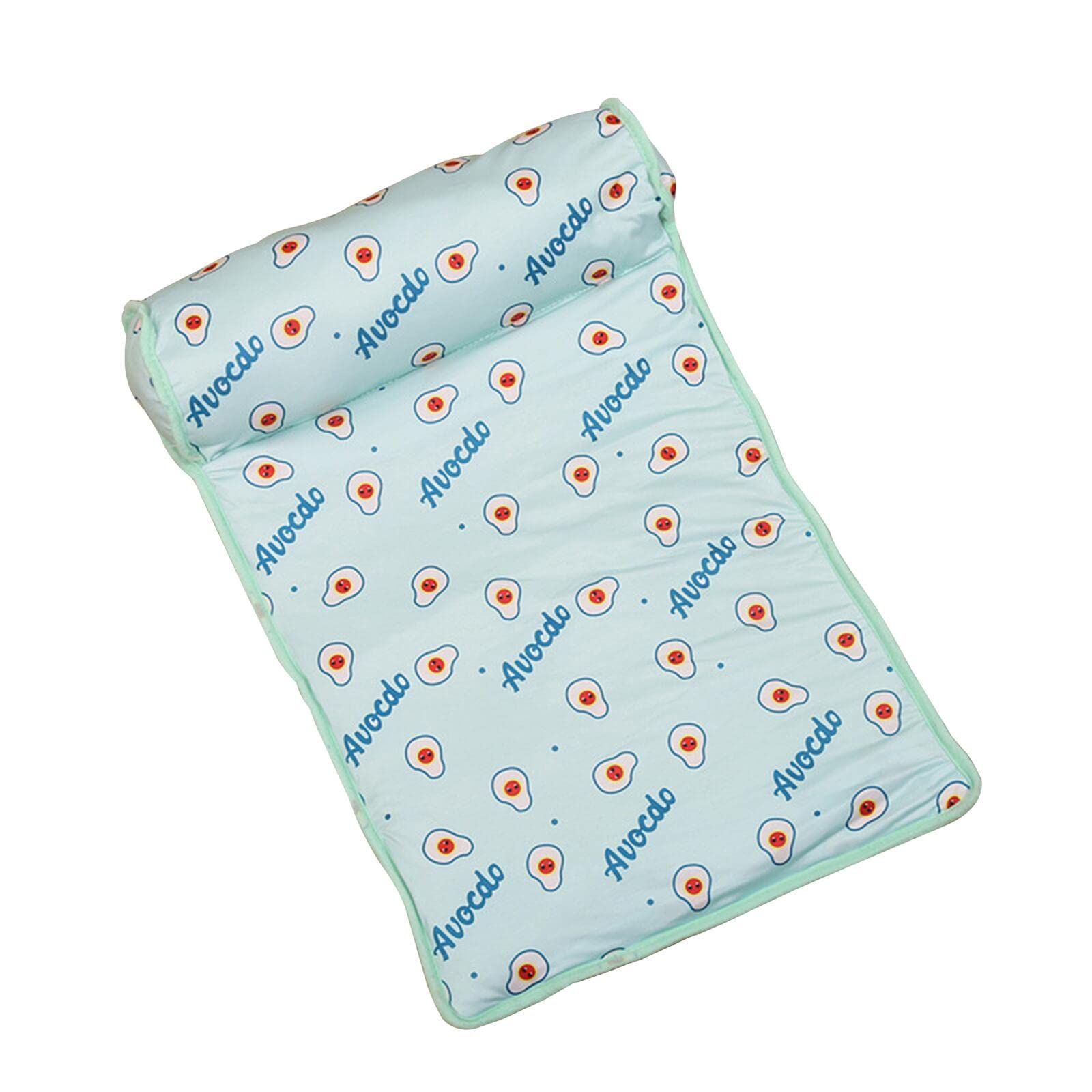 Cats/Dogs Cooling Bed, Cooling Mat for Dogs Cats, Pet Cooling Mat, Ice Silk Summer Pet Cooling Mat with Pillow