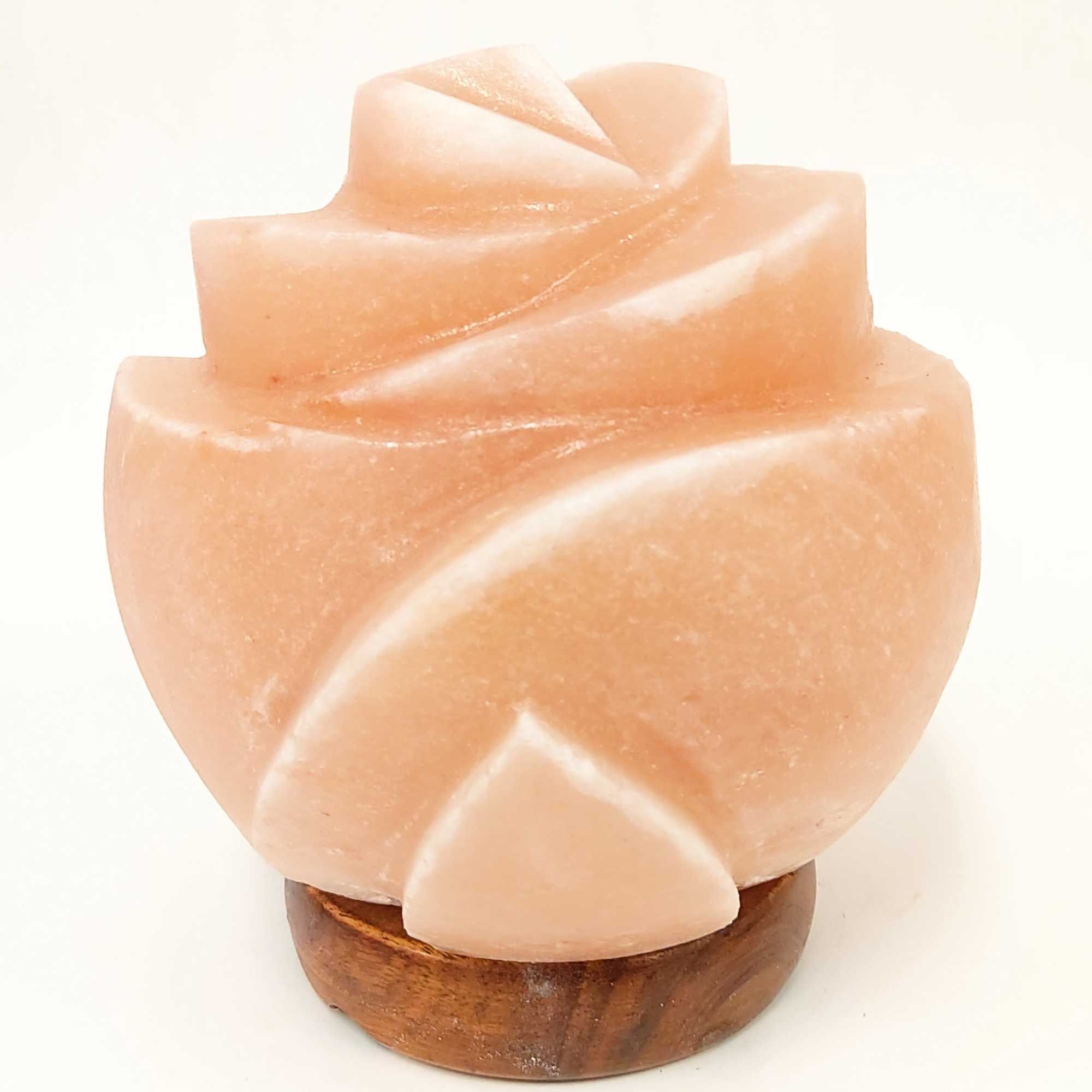 Orku Rose Shaped Himalayan Pink Salt Lamp - Hand Carved Flower Night Light — image 4