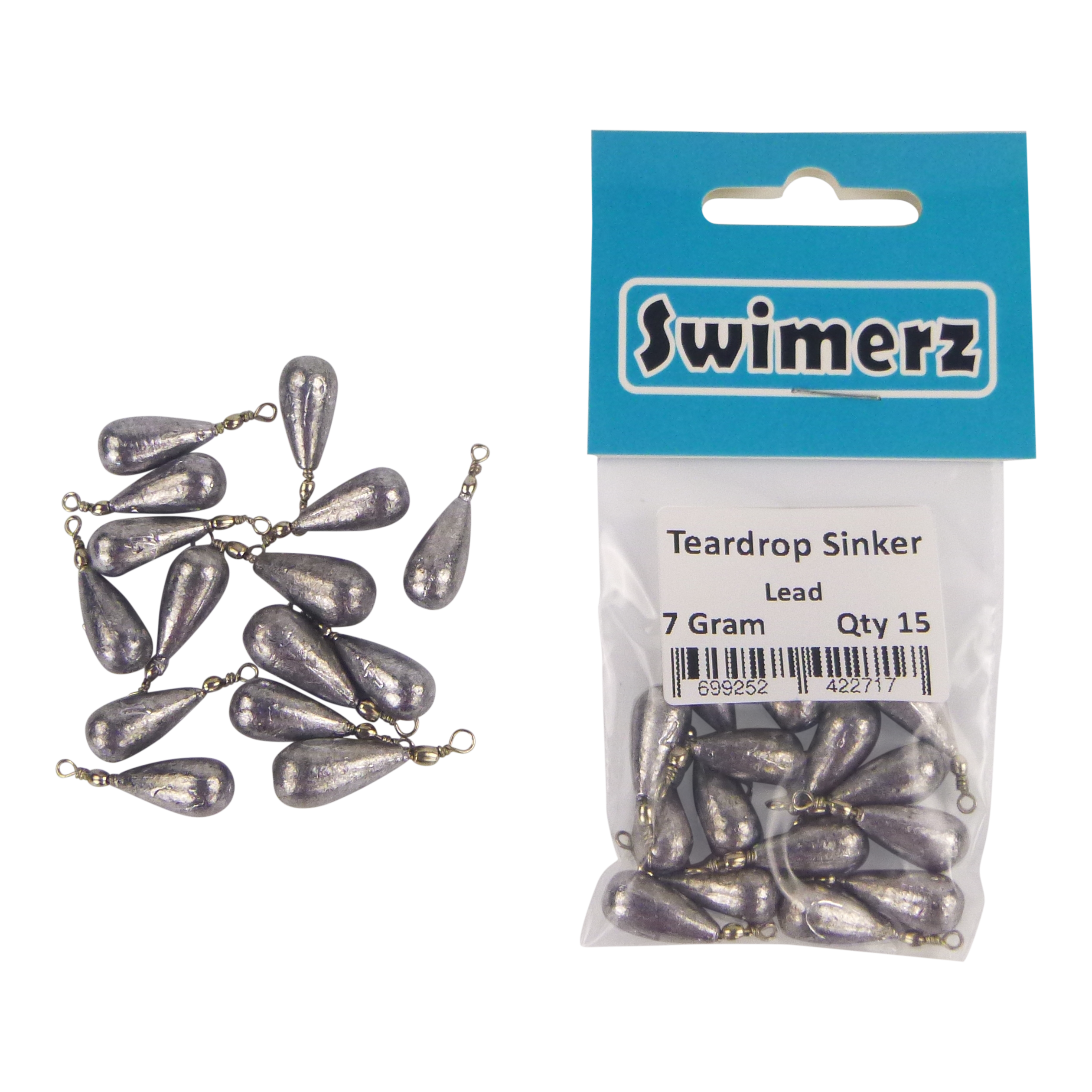 Swimerz 7gm Teardrop Sinker, Lead, 15 pack — image 2