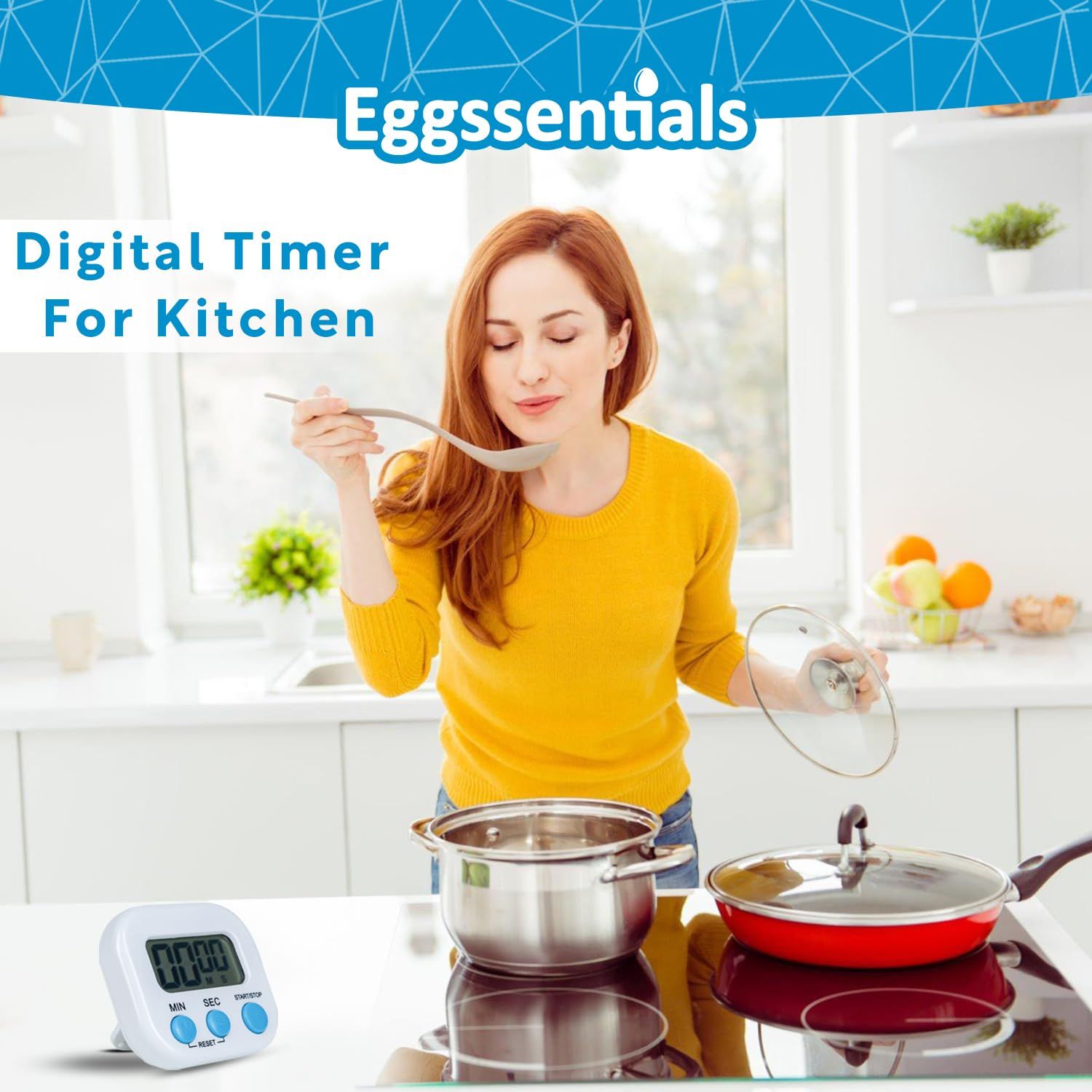 Kitchen Timers for Cooking and Baking with Big Digital Numbers and Loud Alarm Used in Cooking, Classroom, and Office โ image 3