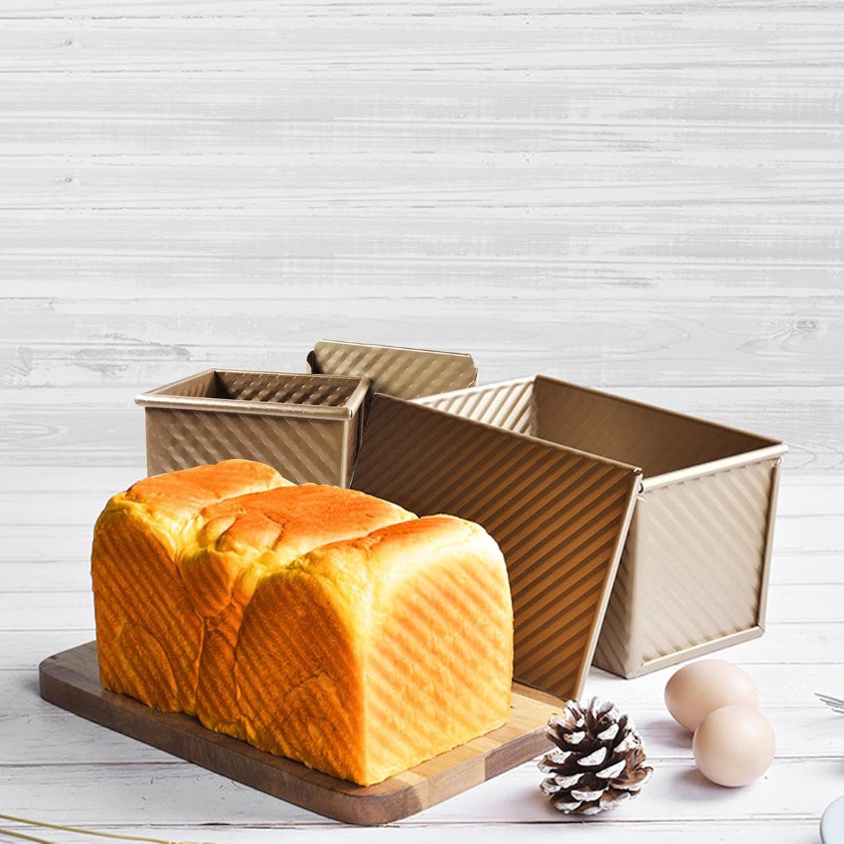 rectangular Cake tin - Bread tin with lid - Non-stick Bread Toast Box - Baking Cake tin - baking tin for toast cake - baking tin - bread box - sandwich tin — image 4