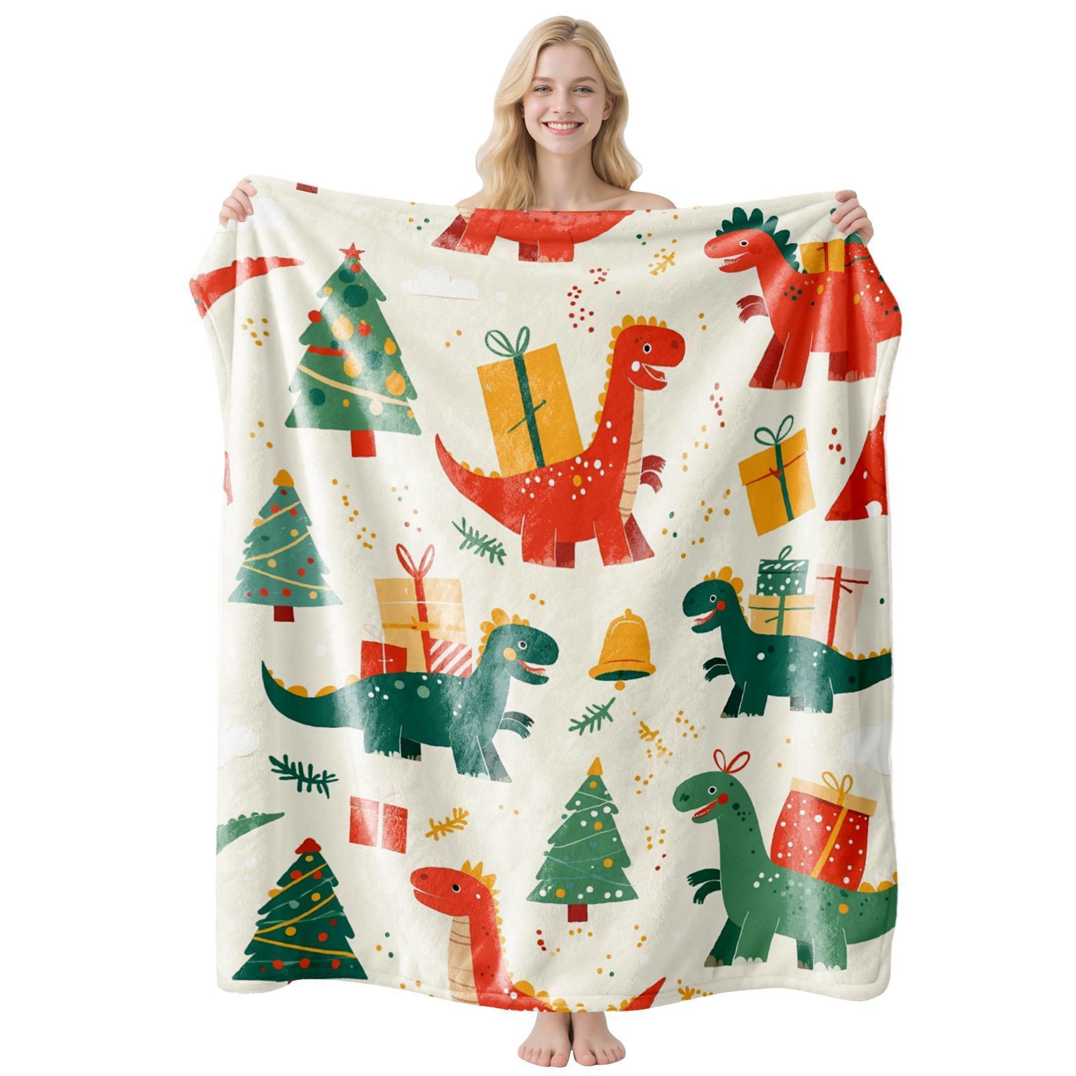 Christmas & Halloween Flannel Throw Blanket, Relaxing Indoor Lounge Throw, Thoughtful Holiday Gift For Close Pals And Household Members, Style FLR‑217, Size S