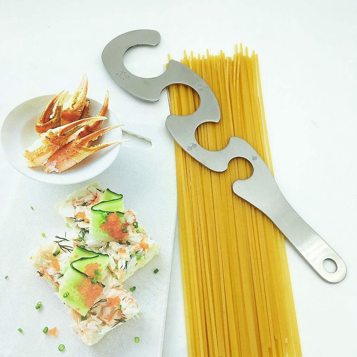 Spaghetti Measurer - Professional Pasta Measuring - 4-Hole S-Shaped Portable Spaghetti Meter - Multifunctional Spaghetti Meter - Universal Pasta Meter — image 4