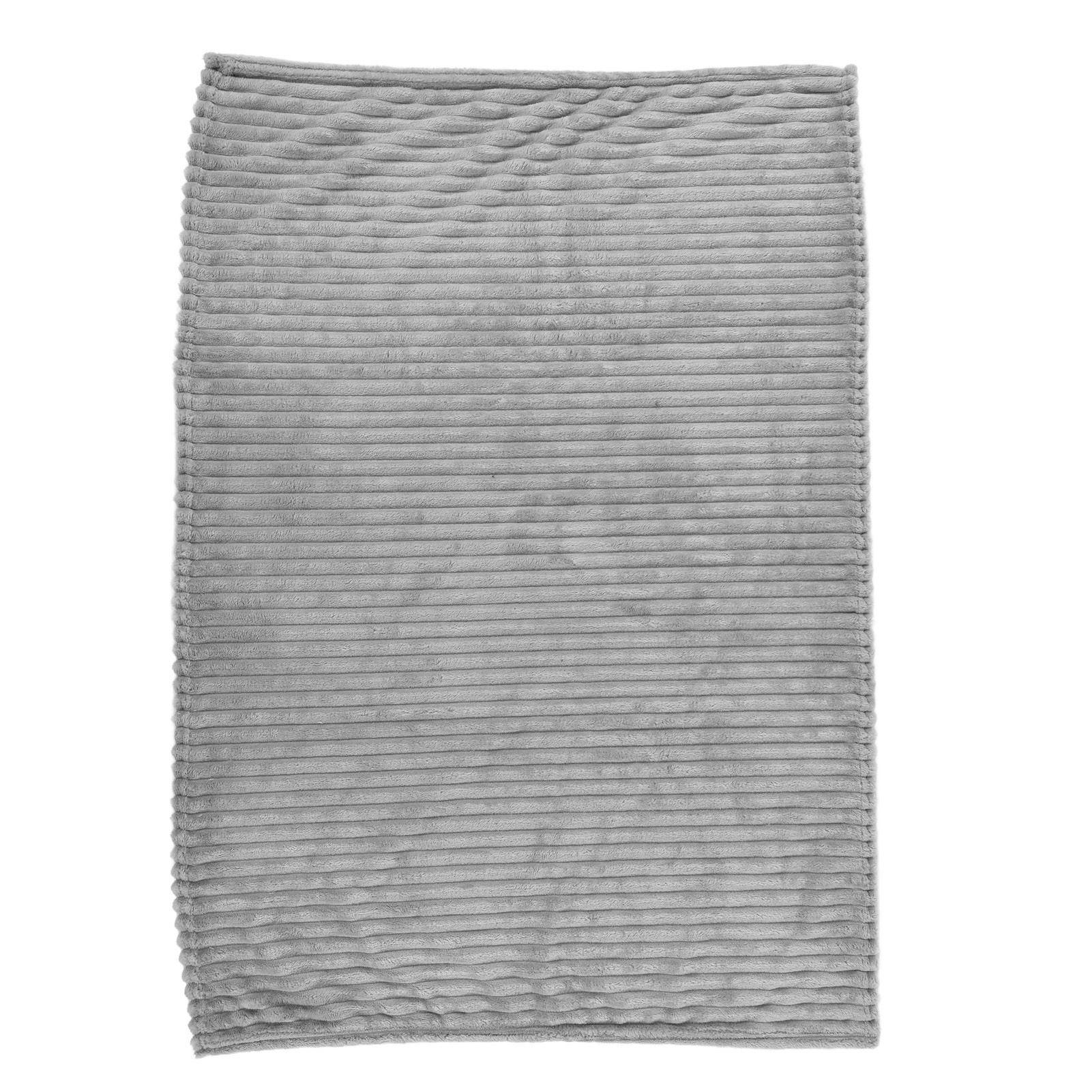 Flannel Throw Blanket Plush Fluffy Light Breathable Fine Workmanship Stylish Simple Soft BlanketGrey โ image 3
