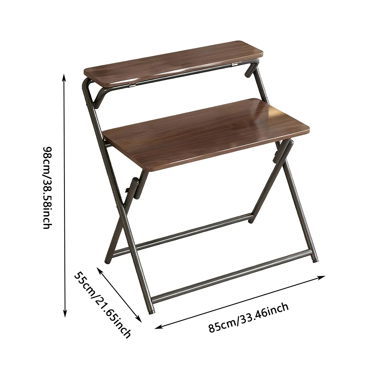 Portable Folding Desk Table X-Shaped Stable for Home Office Study — image 3