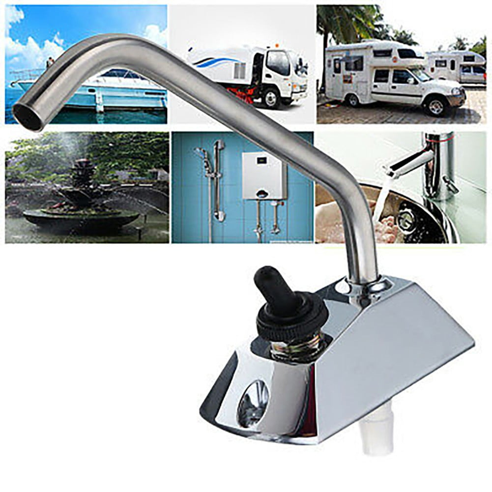 12V Galley Electric Water Pump Tap Faucet Water Tap W/ Switch for Caravan Boat — image 3