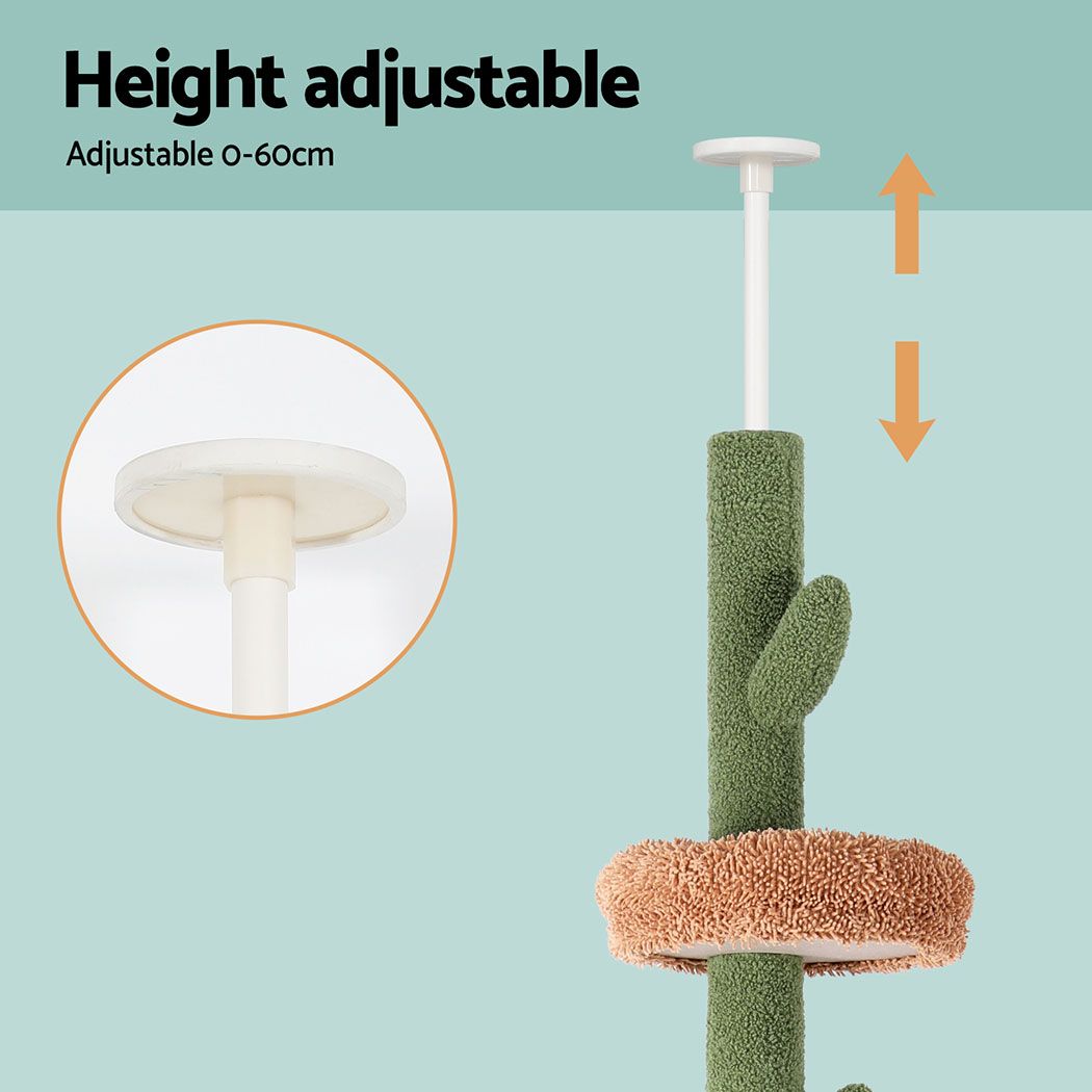 i.Pet Cat Tree Tower Scratching Post Scratcher Floor to Ceiling Cats Bed 290cm โ image 5
