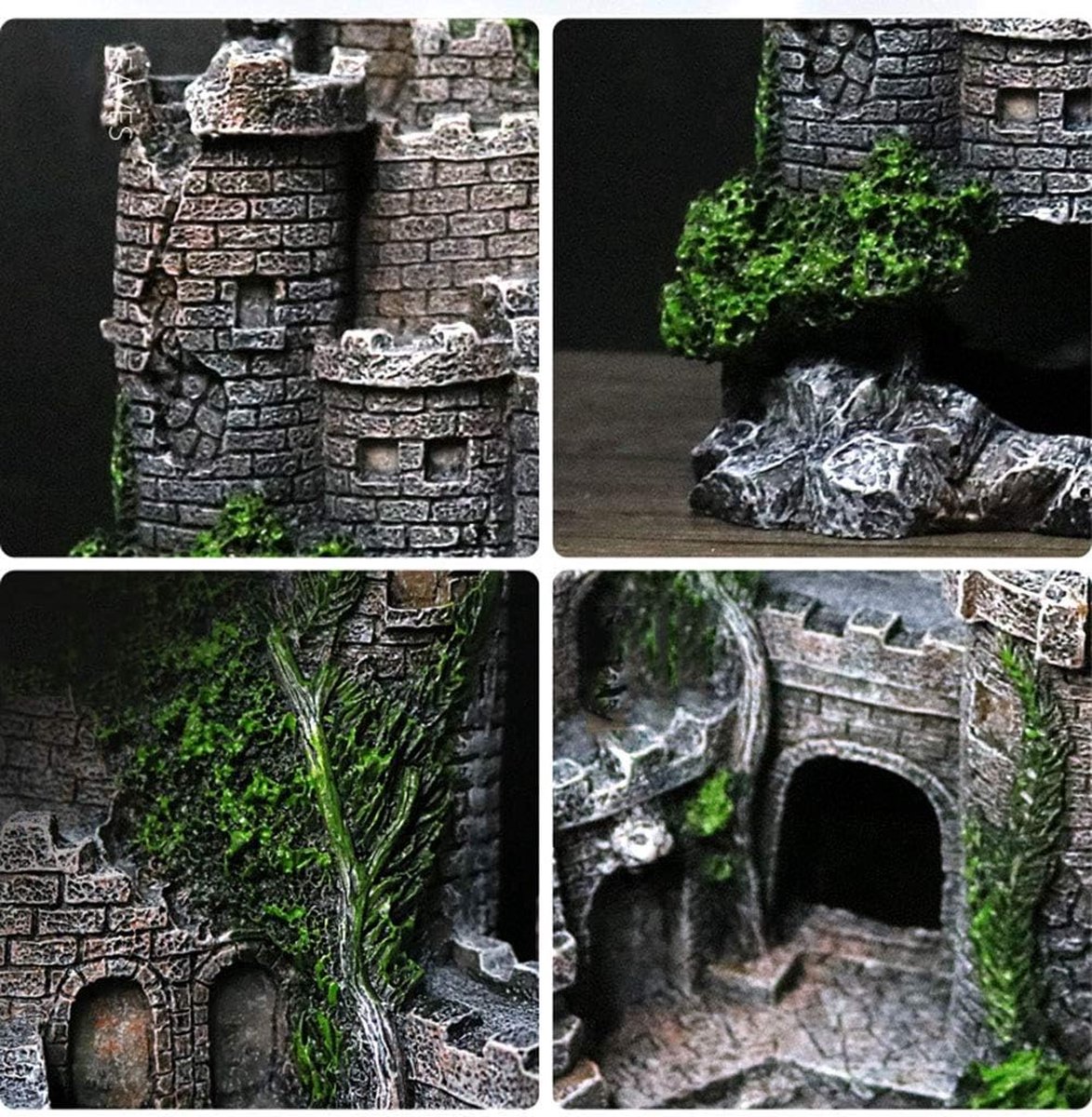 Aquarium Decoration - Ornaments - Castle - aquarium - Castle Aquarium Castle Decoration Hiding House - 17 x 6 x 13 cm โ image 3