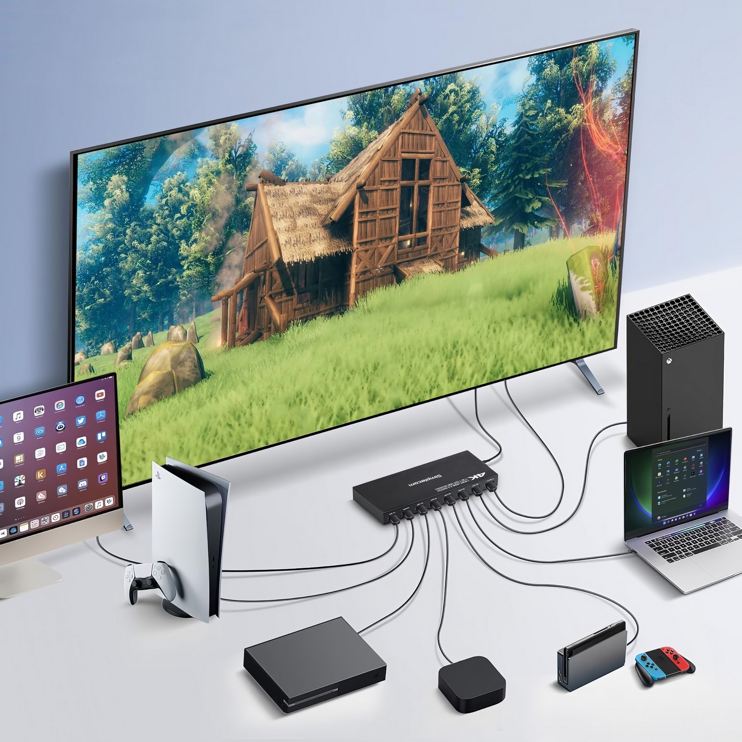 Simplecom CM317 7-Port HDMI 2.0 Switch with Remote 7 IN 1 OUT Splitter HDCP 2.2 4K@60Hz — image 5