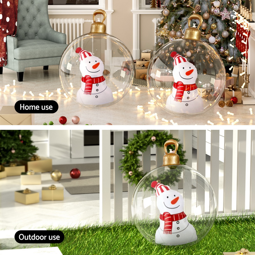 Jingle Jollys Christmas Inflatable Ball 60cm Snowman Decoration Giant Bauble โ image 5