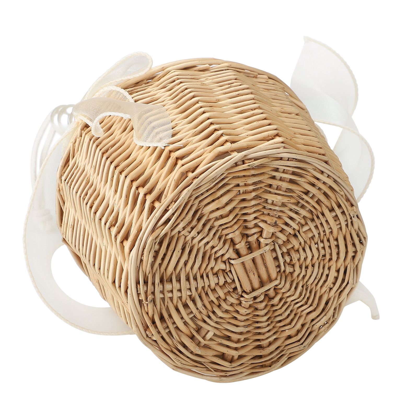 Wedding Ceremony Ring Pillow Flower Basket Portable Burlap Bowknot Vintage Wedding Basket โ image 5