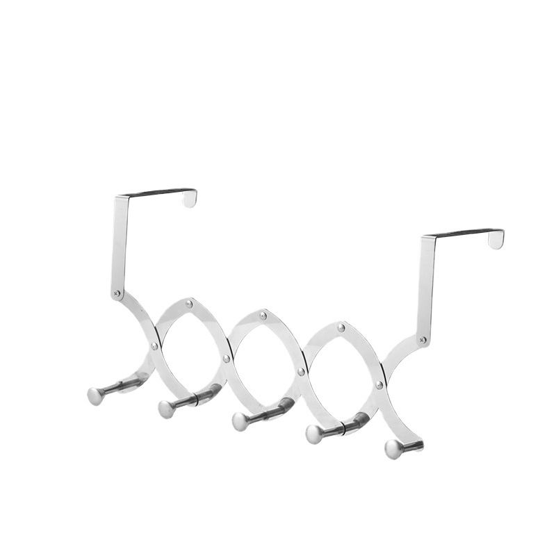 Over The Door Hook 5 Coat Hooks,Over The Door Towel Rack,Door Hanger Over Door Coat Rack for Hanging Towels,Clothes,Bathroom