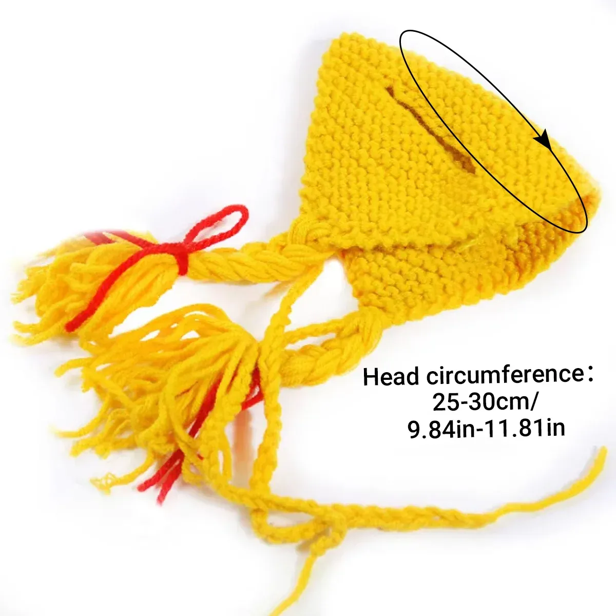 Cat Headwear Handmade Braid Hat Cat Wig Hat Cat Hair Accessory Pet Decoration - Black — image 4