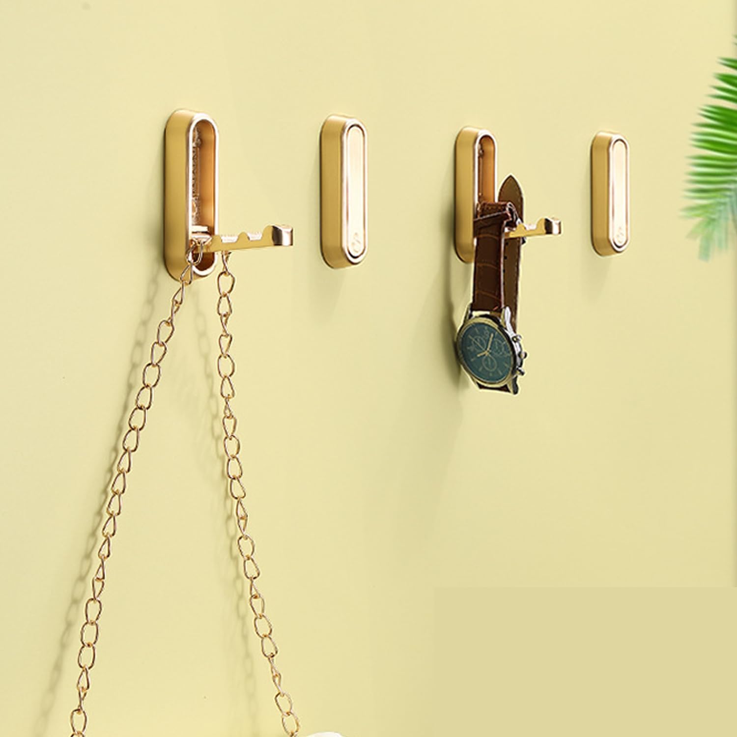 4PCS Folding Coat Hooks, Heavy Duty Wall Hooks Made of Zinc Alloy, Foldable Gold Wall Hooks for Hanging Coats, Scarves, Hats, Bathrobes, Keys, Bags (Gold) โ image 3