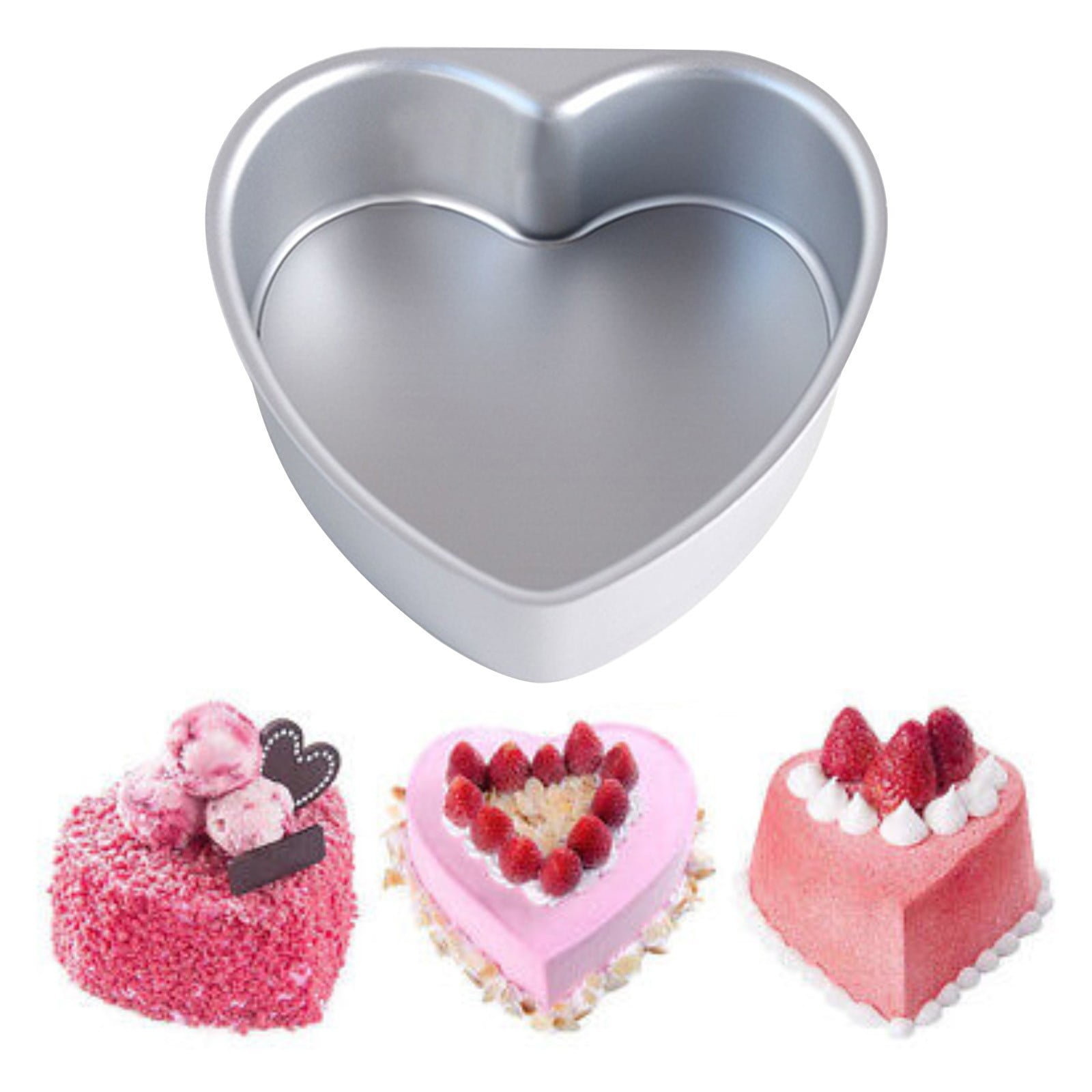 Heart Shaped Aluminium Cake Tin with Loose Base, 20 cm Chiffon and Sponge Cake Pan for Baking, Birthdays and Celebrations — image 3