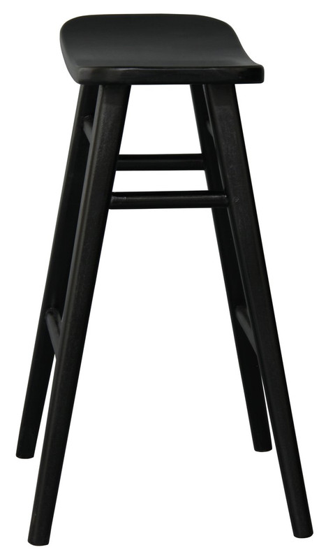 Aria Oval Solid Timber Counter Stool (Black) โ image 2
