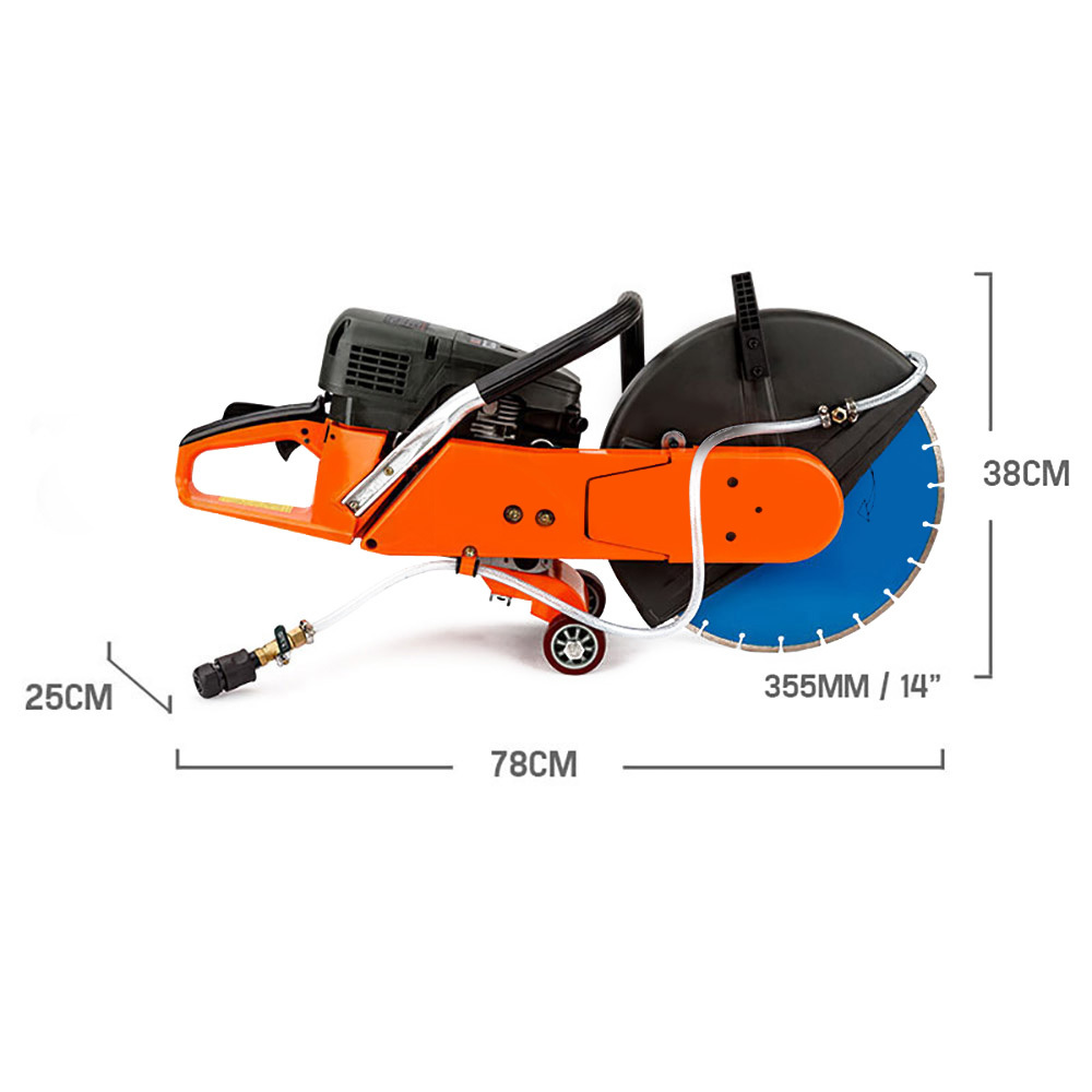 Baumr-AG 75cc Concrete Cut Off Demolition Saw Wet Demo Road Cutter Brick — image 6