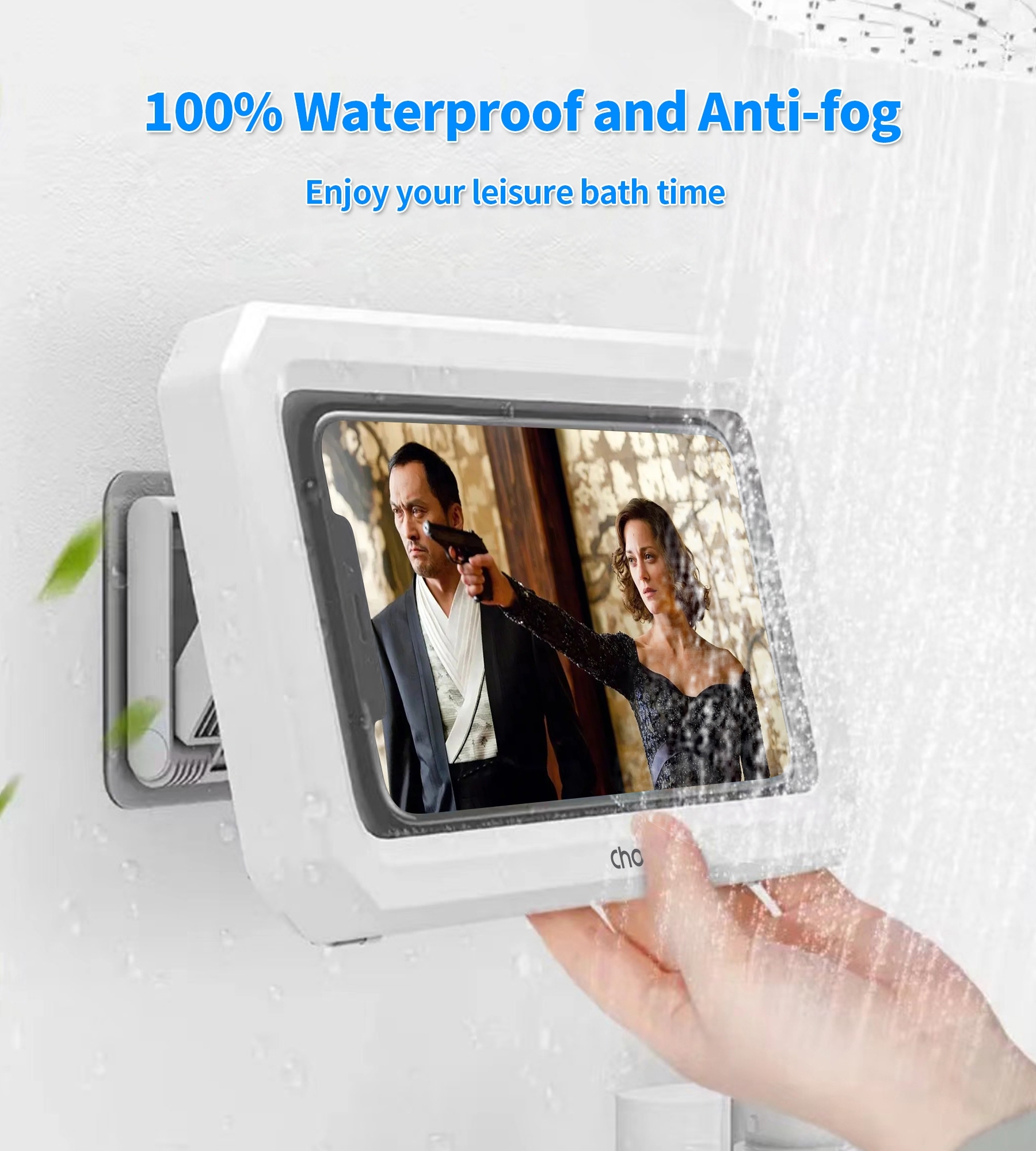 CHOETECH WPC008 Bathroom Waterproof Phone holder (up to 6.7-inch) White — image 4