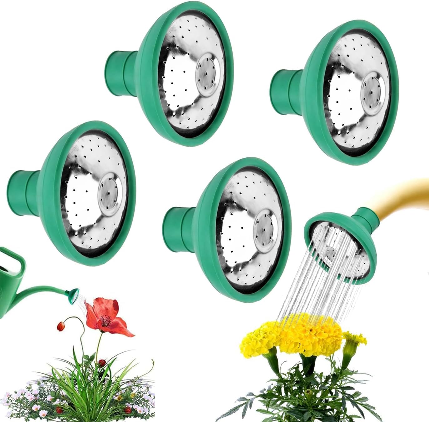 Universal Watering Can Head Replacement,Water Sprinkler Sprayer Rose Head Kettle Replacement Nozzles,Garden Shower Heads Watering Tool for Most Watering Jugs