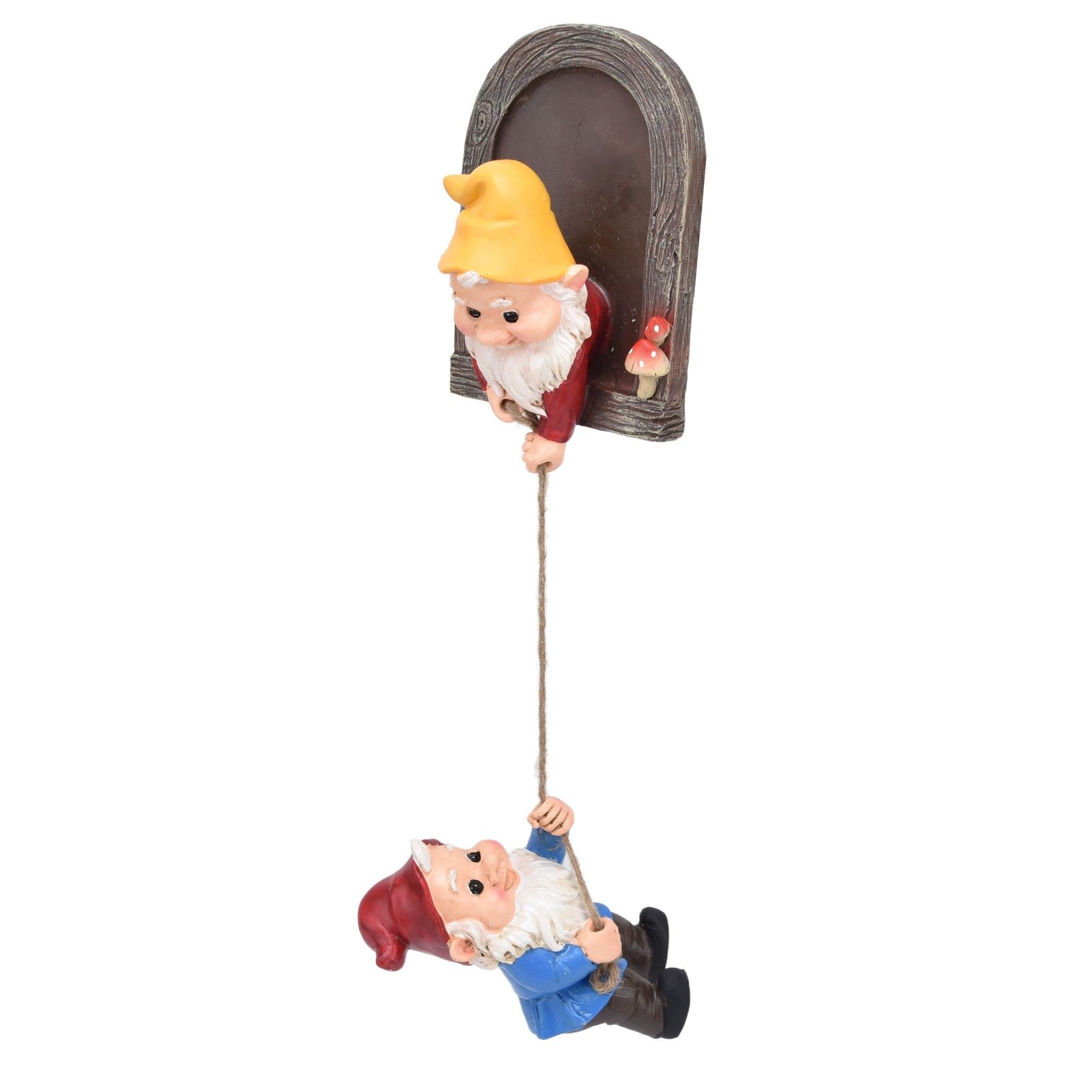 Garden Tree Gnome Statue Resin Colorfast Tree Climbing Elf Sculpture for Yard Outdoor — image 5