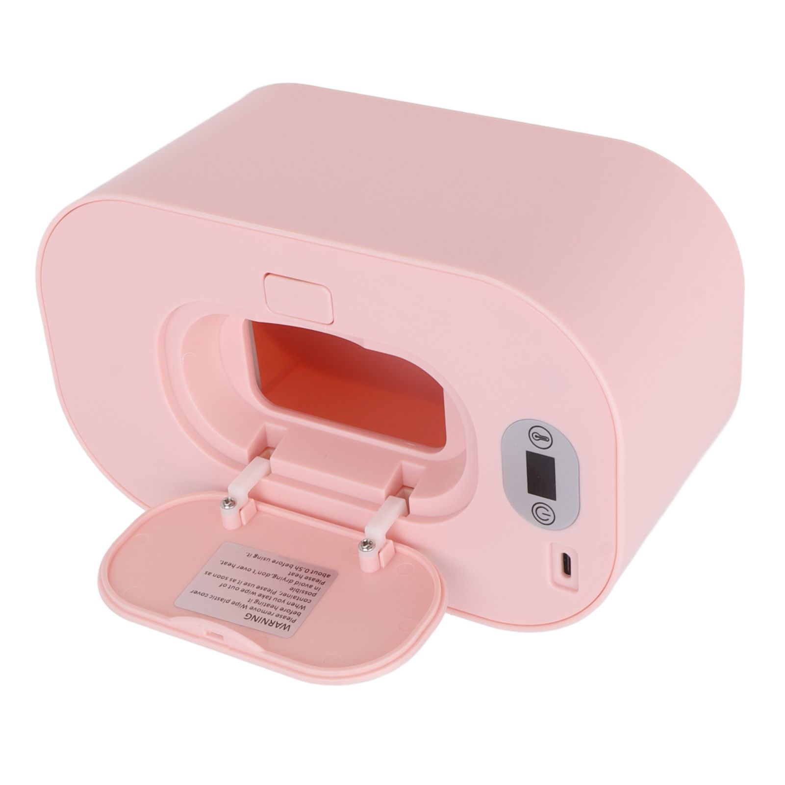 Baby Wipe Warmer USB Constant Temperature Portable Wipe Heater Temperature Adjustment Warm Keeper Dispenser 5V Pink โ image 2