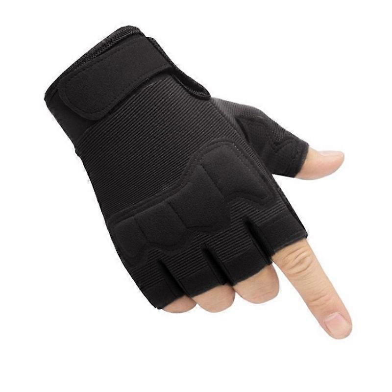 Half Finger Tactical Gloves for Men & Women, Anti-Slip Fingerless Gym Workout Training Gloves for Cycling, Hiking, Climbing and Outdoor Sports - Army — image 4