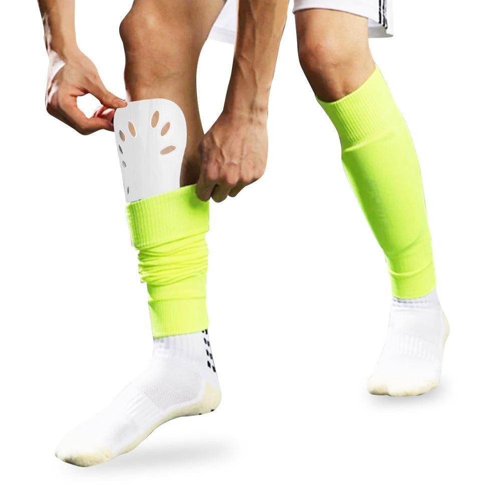 Pair of Soccer Shin Guards Breathable Calf Protective Gear for Adults White — image 5