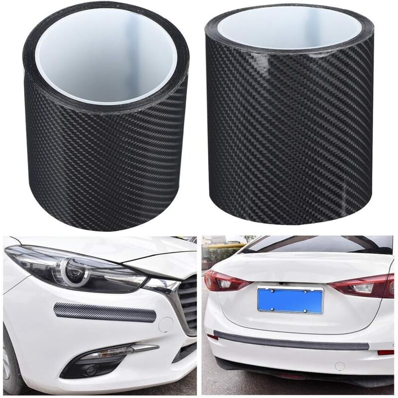 Anti-Scratch Carbon Fiber Strips Carbon Fiber Protective Film Dry Carbon Fiber Detailing Vinyl Wrap Strip Car Door Edge — image 2