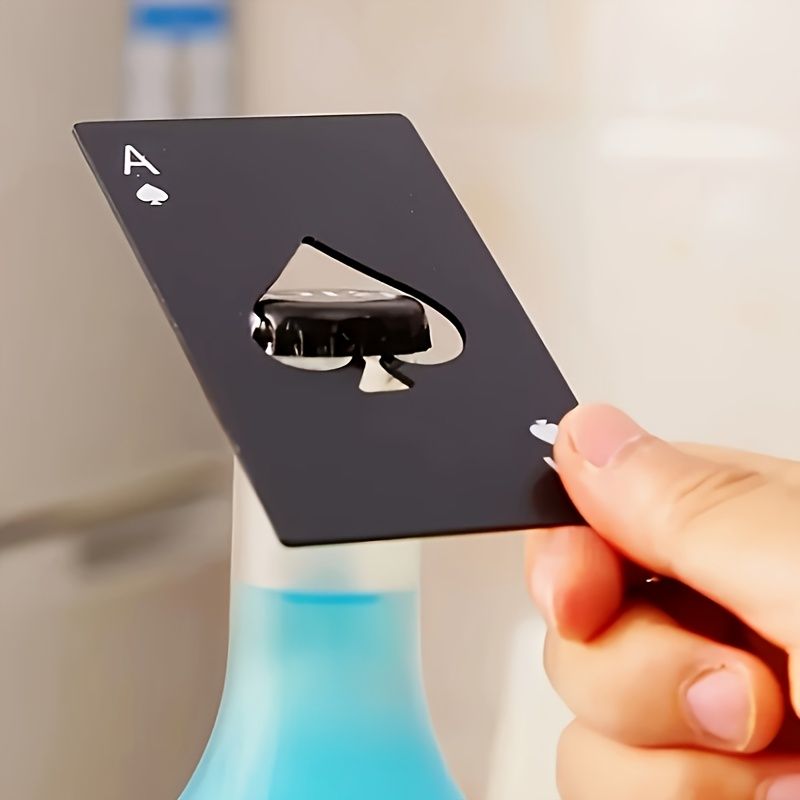 Black Red playing card bottle opener