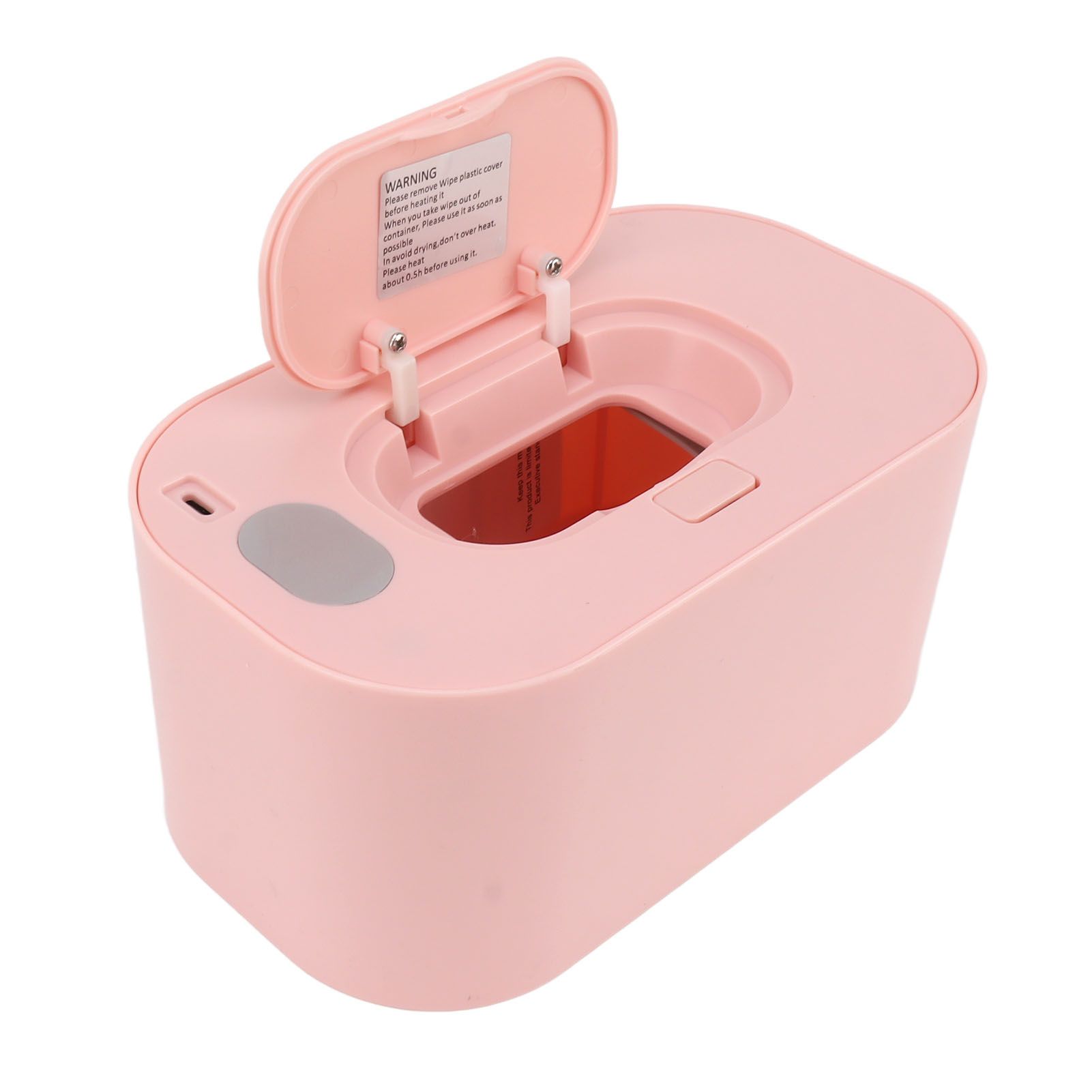 Wipe Warmer Wet Wipe Dispenser USB Powered Constant Temperature Large Capacity with Display Wipe Heater for Infants Pink — image 4