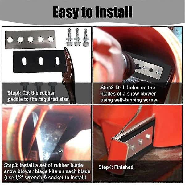 Snowblower Impeller Modification Kit - 1/4 inch 3-blade Universal, For 2-stage machine modification — image 3